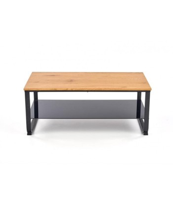 Table basse en MDF et métal Chêne Artiga / Noir, L105xl55xH45 cm Le MVP de beaucoup