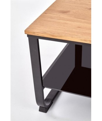 Table basse en MDF et métal Chêne Artiga / Noir, L105xl55xH45 cm Le MVP de beaucoup