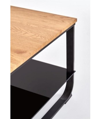 Table basse en MDF et métal Chêne Artiga / Noir, L105xl55xH45 cm Le MVP de beaucoup