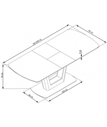 Table extensible en verre et MDF Bilotti Anthracite / Noyer, L160-200xl90xH76 cm en ligne