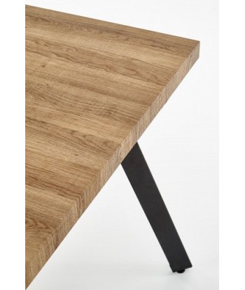 Table extensible en MDF et métal Berlin Honey Noyer / Noir, L140-180xl85xH76 cm meilleur choix