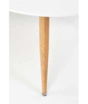 Table extensible en MDF et métal Calibre Blanc / Chêne San Remo, L160-200xl90xH76 cm la chaussure