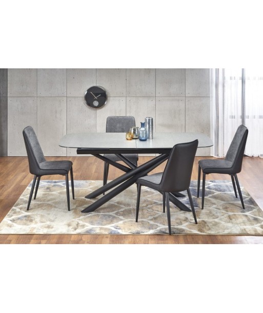 Table extensible en verre et métal Capello Gris foncé / Noir, L180-240xl95xH77 cm 2 - 3 jours ouvrés.