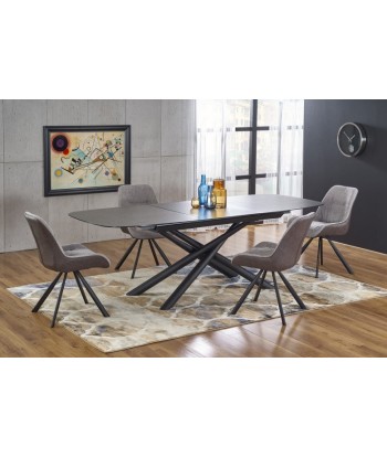 Table extensible en verre et métal Capello Gris foncé / Noir, L180-240xl95xH77 cm 2 - 3 jours ouvrés.