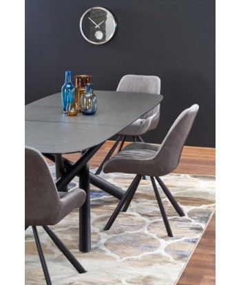 Table extensible en verre et métal Capello Gris foncé / Noir, L180-240xl95xH77 cm 2 - 3 jours ouvrés.