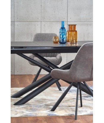 Table extensible en verre et métal Capello Gris foncé / Noir, L180-240xl95xH77 cm 2 - 3 jours ouvrés.