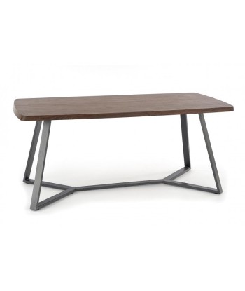 Table en MDF et métal Caruzzo Noyer / Graphite, L180xl90xH76 cm Comparez plus de prix