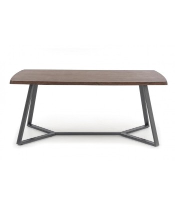 Table en MDF et métal Caruzzo Noyer / Graphite, L180xl90xH76 cm Comparez plus de prix