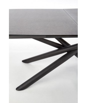 Table extensible en verre et métal Capello Gris foncé / Noir, L180-240xl95xH77 cm 2 - 3 jours ouvrés.