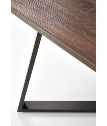 Table en MDF et métal Caruzzo Noyer / Graphite, L180xl90xH76 cm Comparez plus de prix