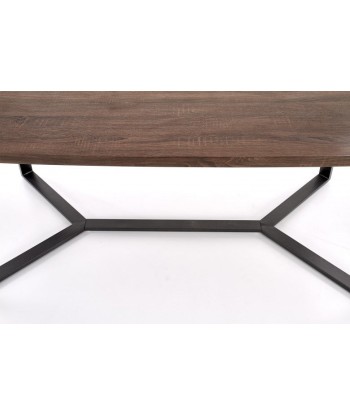 Table en MDF et métal Caruzzo Noyer / Graphite, L180xl90xH76 cm Comparez plus de prix