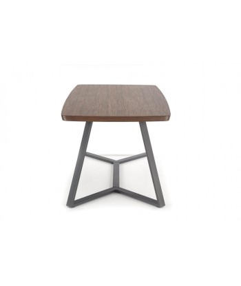 Table en MDF et métal Caruzzo Noyer / Graphite, L180xl90xH76 cm Comparez plus de prix