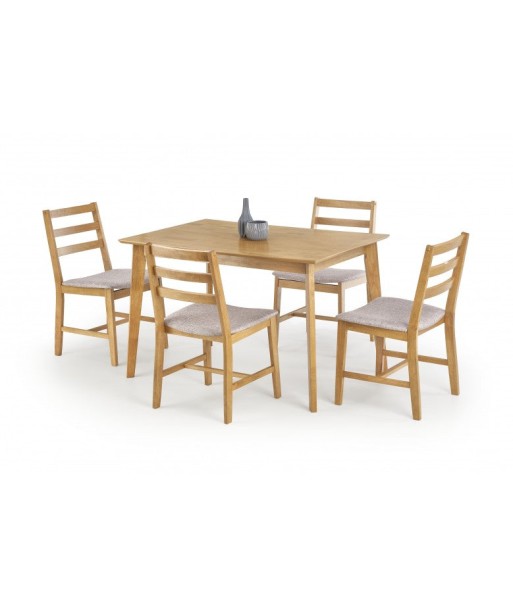 Ensemble table caoutchouc Cordoba Oak + 4 chaises Cordoba Oak, L120xl80xH75 cm Les magasins à Paris et en Île-de-France