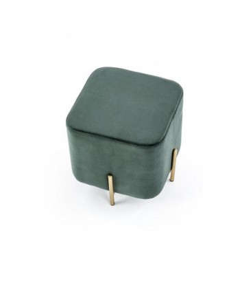 Tabouret rembourré avec tissu, avec pieds en métal Corno Vert Foncé / Or, l42xA42xH42 cm Découvrez la collection