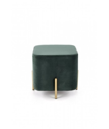 Tabouret rembourré avec tissu, avec pieds en métal Corno Vert Foncé / Or, l42xA42xH42 cm Découvrez la collection