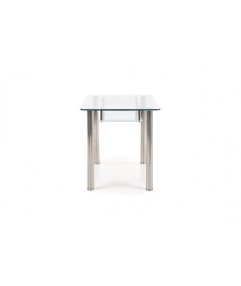 Table en verre et métal Milky crystal, L150xl90xH77 cm Véritable concentré