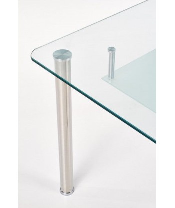 Table en verre et métal Milky crystal, L150xl90xH77 cm Véritable concentré