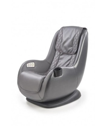 Fauteuil fixe recouvert de cuir écologique, avec fonction massage Dopio Gris, l69xA70xH94 cm les muscles