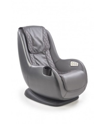 Fauteuil fixe recouvert de cuir écologique, avec fonction massage Dopio Gris, l69xA70xH94 cm les muscles