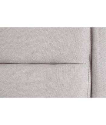 Lit rembourré en tissu Elanda gris clair destockage