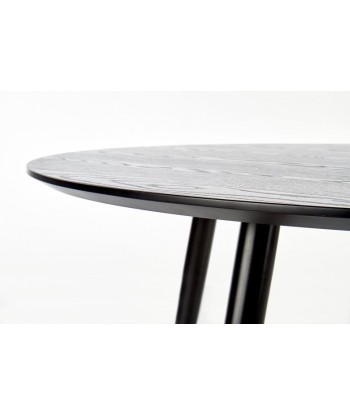 Table en MDF et métal Embos Noir / Or, Ø120xH75 cm commande en ligne