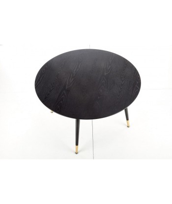 Table en MDF et métal Embos Noir / Or, Ø120xH75 cm commande en ligne