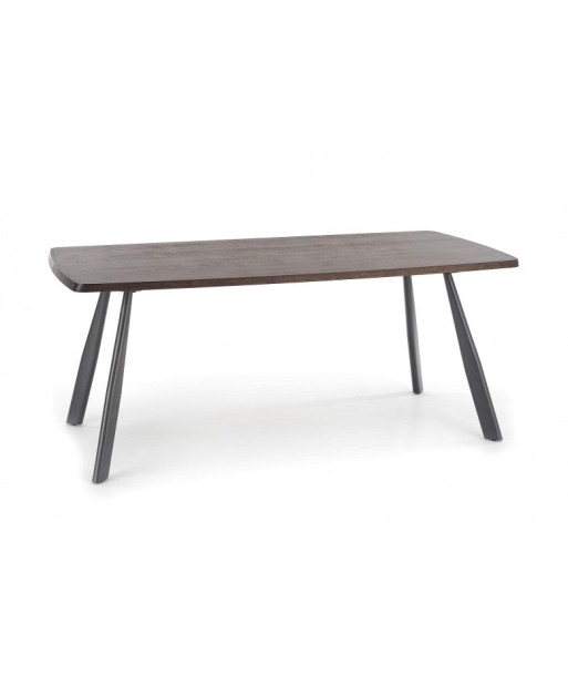 Table en MDF, placage et métal Firmino Noyer foncé / Graphite, L180xl90xH76 cm france