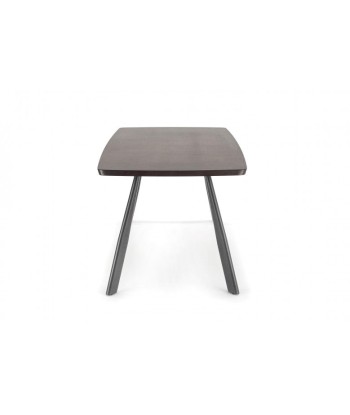 Table en MDF, placage et métal Firmino Noyer foncé / Graphite, L180xl90xH76 cm france