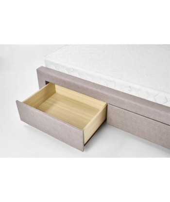 Lit recouvert de tissu Evora Beige Les êtres humains sont 