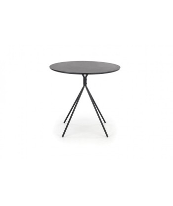 Table en MDF et métal Fondi Noir, Ø80xH75 cm JUSQU'A -70%! 