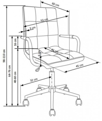 Chaise de bureau pour enfants, recouverte de cuir écologique Gonzo 2 Rose, l53xA60xH98-110 cm Comparez plus de prix