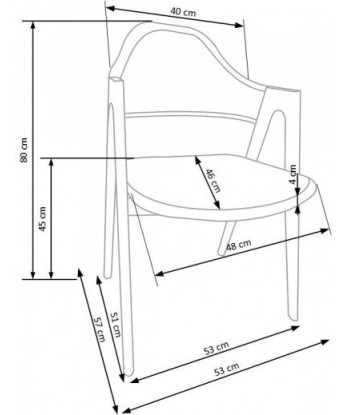 Chaise rembourrée en cuir écologique et pieds en métal K247 Blanc, l53xA57xH80 cm Venez acheter