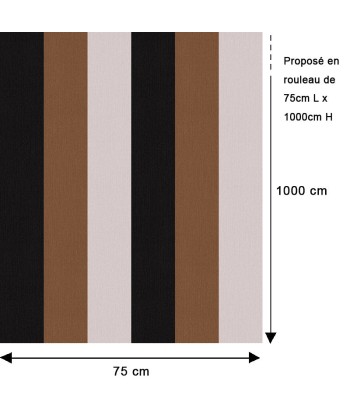 Papier peint chic – Rayure large texturée Joséphine Pour