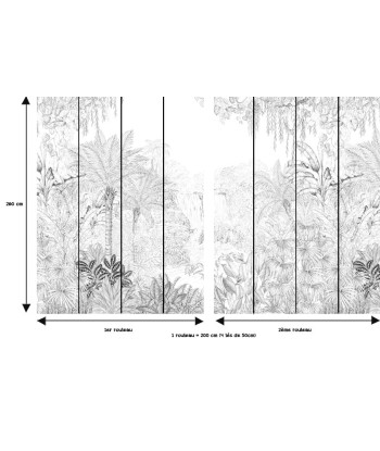 Papier peint jungle - Panoramique en rouleau Kipling les ctes