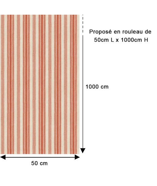 Papier peint tapisserie rayures tissées - Malmaison acheter en ligne