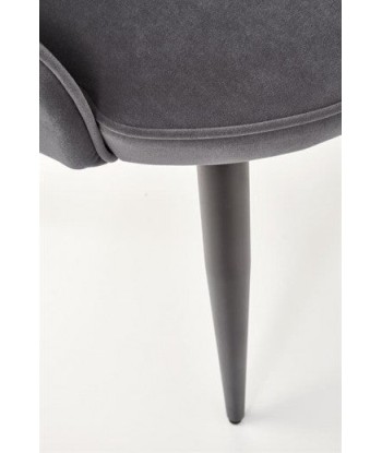 Chaise rembourrée avec tissu et pieds en métal K366 Gris / Noir, l52xA58xH92 cm acheter en ligne