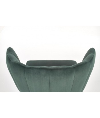 Chaise rembourrée avec tissu et pieds en métal K386 Vert foncé / Noir, l60xA58xH84 cm store