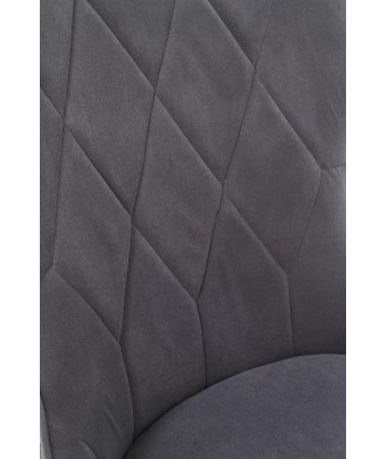 Chaise rembourrée avec tissu et pieds en métal K366 Gris / Noir, l52xA58xH92 cm acheter en ligne