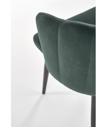 Chaise rembourrée avec tissu et pieds en métal K386 Vert foncé / Noir, l60xA58xH84 cm store