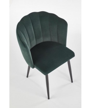 Chaise rembourrée avec tissu et pieds en métal K386 Vert foncé / Noir, l60xA58xH84 cm store