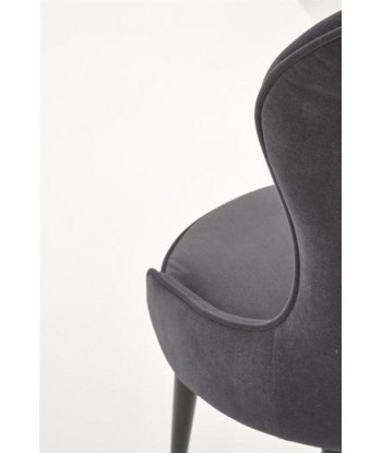 Chaise rembourrée avec tissu et pieds en métal K366 Gris / Noir, l52xA58xH92 cm acheter en ligne