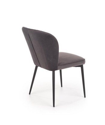 Chaise rembourrée avec tissu et pieds en métal K399 Gris / Noir, l50xA60xH84 cm À commander