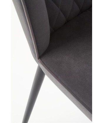 Chaise rembourrée avec tissu et pieds en métal K399 Gris / Noir, l50xA60xH84 cm À commander