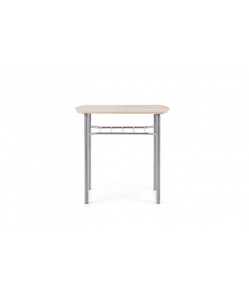 Ensemble table MDF et métal + 2 chaises Lance Sonoma Chêne, L82xl50xH75 cm ou a consommer sur place