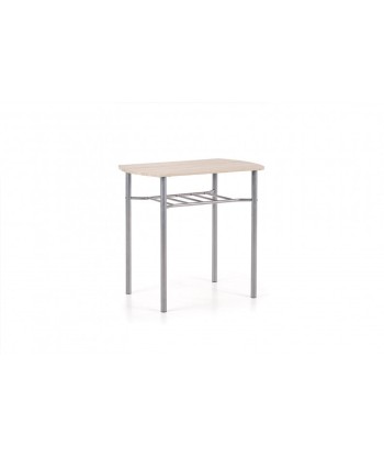 Ensemble table MDF et métal + 2 chaises Lance Sonoma Chêne, L82xl50xH75 cm ou a consommer sur place