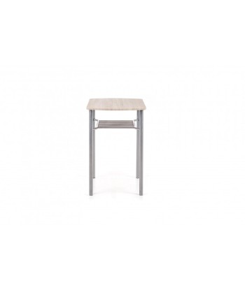 Ensemble table MDF et métal + 2 chaises Lance Sonoma Chêne, L82xl50xH75 cm ou a consommer sur place