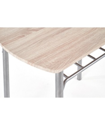 Ensemble table MDF et métal + 2 chaises Lance Sonoma Chêne, L82xl50xH75 cm ou a consommer sur place