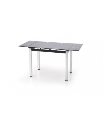 Table extensible en verre et métal Logan Noir / Chrome, L96-142xl70xH75 cm l'achat 