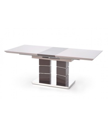 Table extensible en MDF et métal Lord Gris Clair / Gris Foncé, L160-200xl90xH75 cm Jusqu'à 80% De Réduction