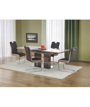 Table extensible en MDF et métal Lord Gris Clair / Gris Foncé, L160-200xl90xH75 cm Jusqu'à 80% De Réduction